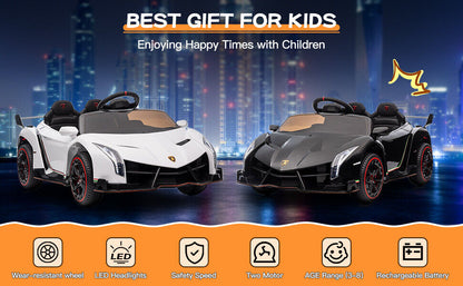 2 Seater Licensed Lamborghini Electric Ride On Car for Kids with Remote Control - 12V