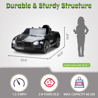 2-Seater Licensed Mercedes-Benz/Bentley Electric Ride-On Car for Kids with Remote Control
