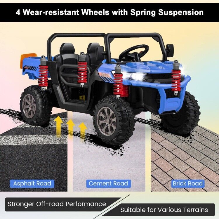 2-Seater Ride-On Kids Truck Car with Remote Control - Perfect Gift for Children