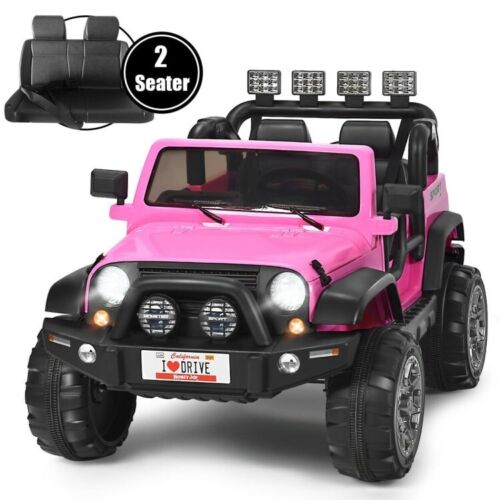 2-Seater Toddler Ride-On Truck with Remote Control and Lights - 12V Driving Toy Car