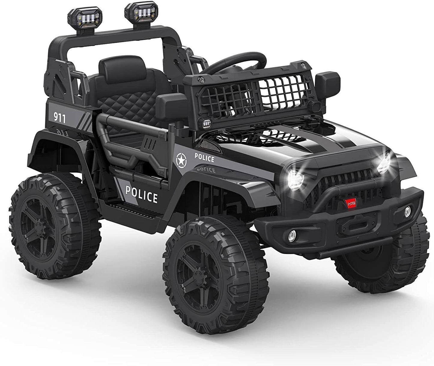 2-Speed Bluetooth Electric Kids Ride-On Truck with LED Lights and Remote Control - 12V US Version