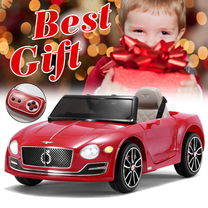 2-Speed Electric Kids Ride On Car in Bentley Style with Remote Control - 12V Motorized Vehicle