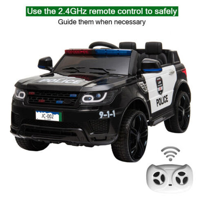 2.4G Remote Control Kids Police Ride On Car with LED Flashing Lights