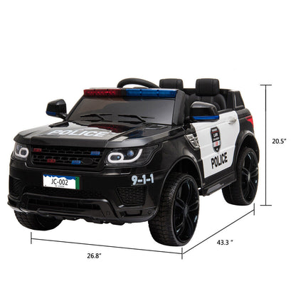 2.4G Remote Control Kids Police Ride On Car with LED Flashing Lights
