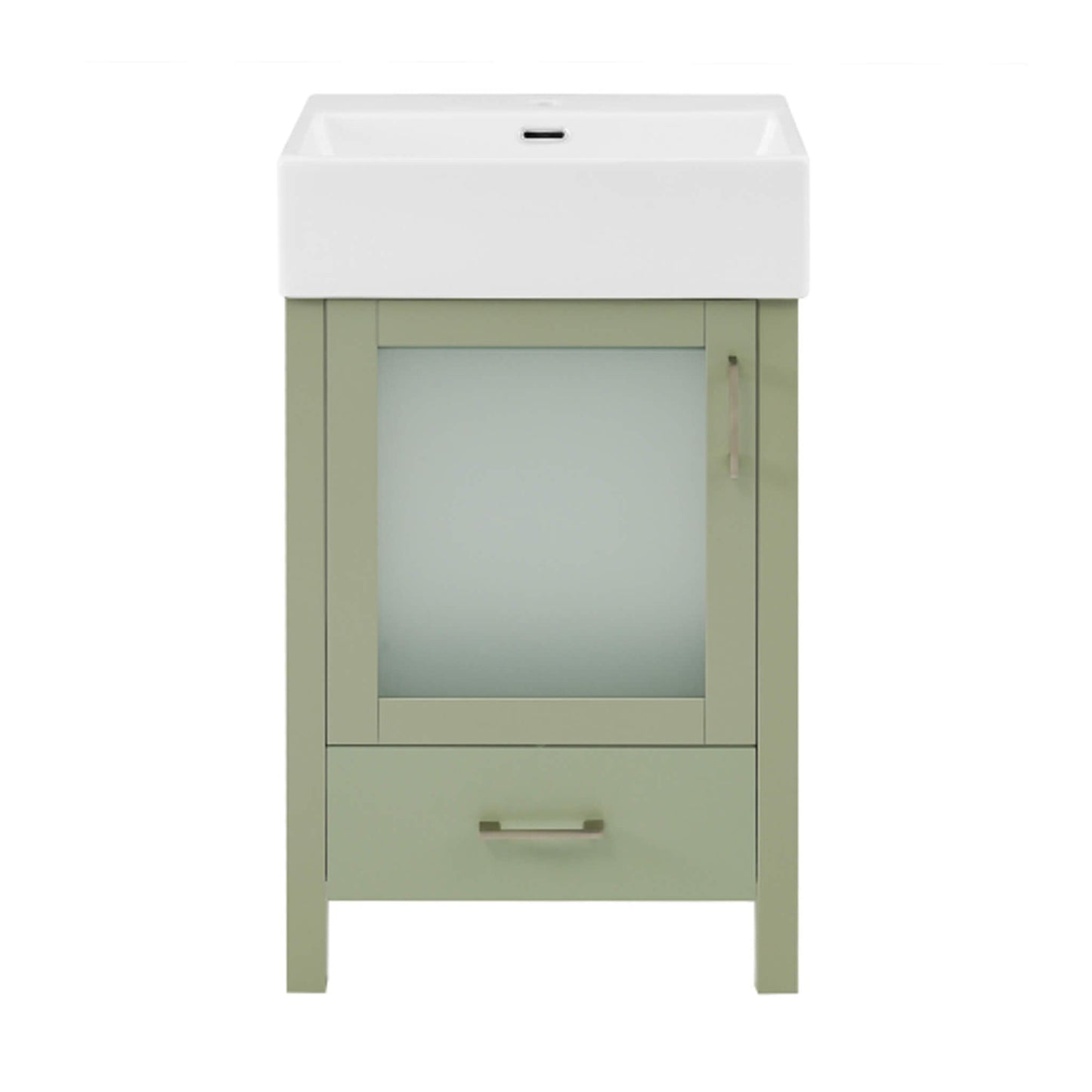 Nuvia 20-Inch Modern Bathroom Vanity With Ceramic Sink And Storage Cabinet (SAK83047)
