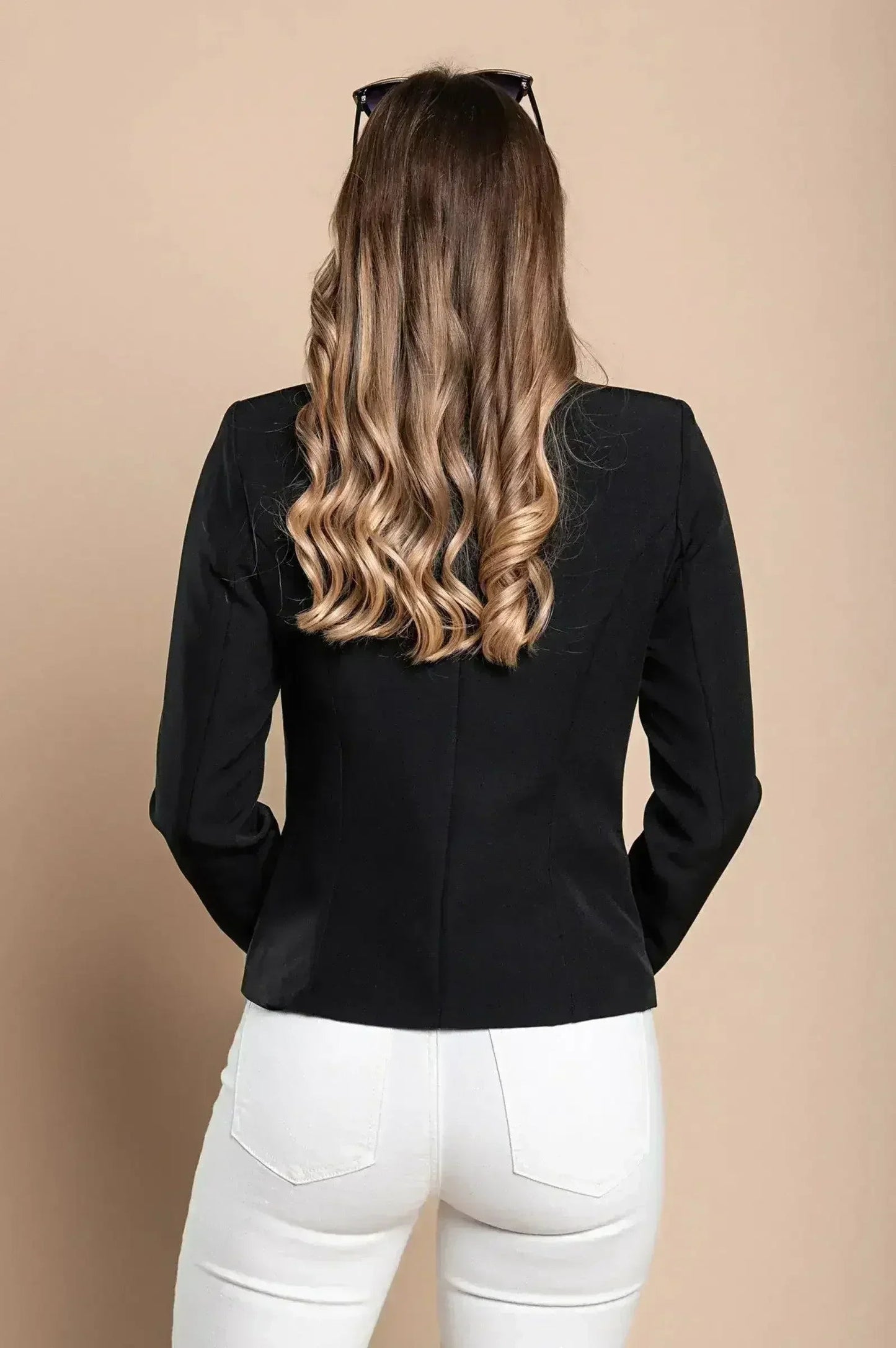 Black Softina Blazer - Italian Tailored Fit | Femstylo
