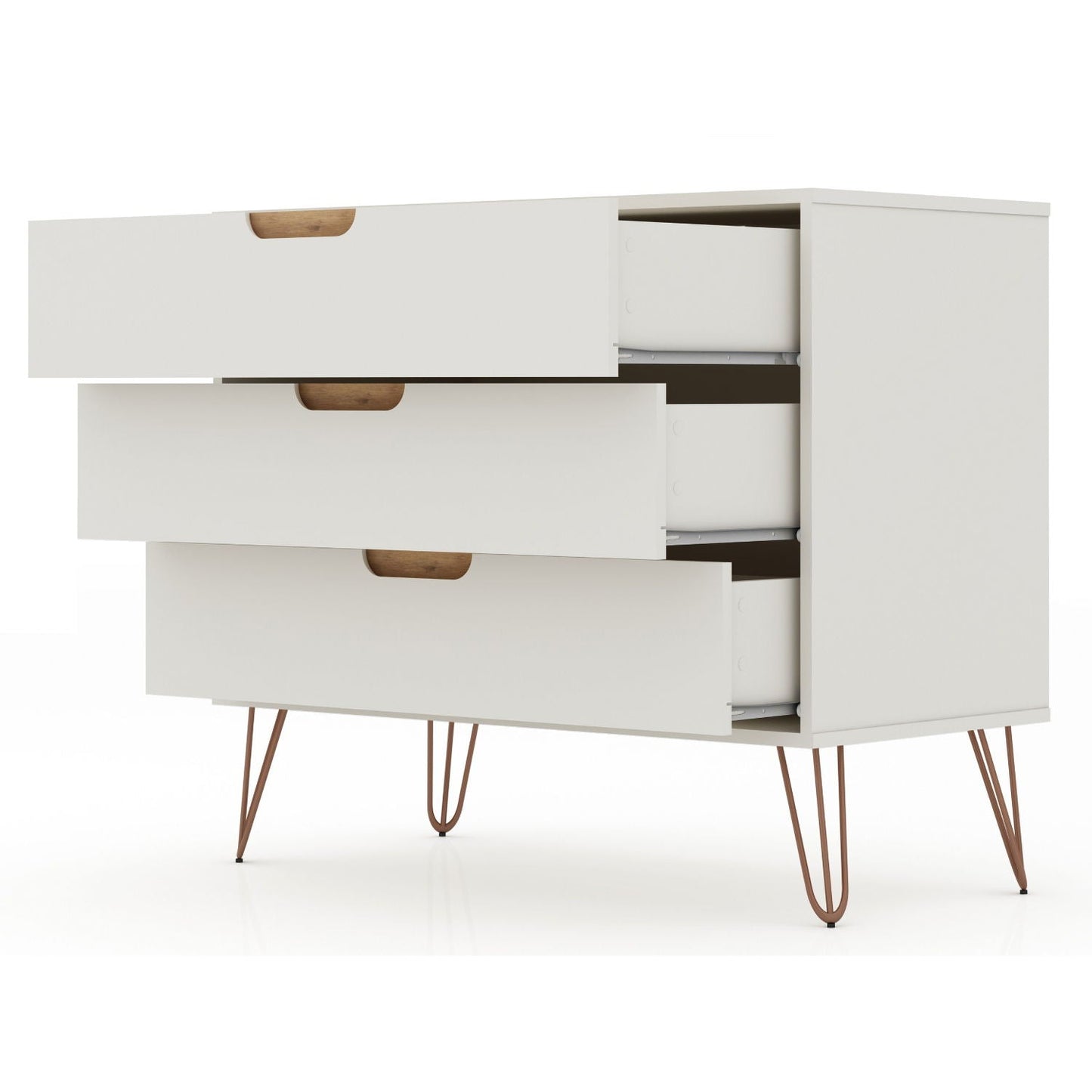 Rockefeller - 3 Drawer Dresser - Off White