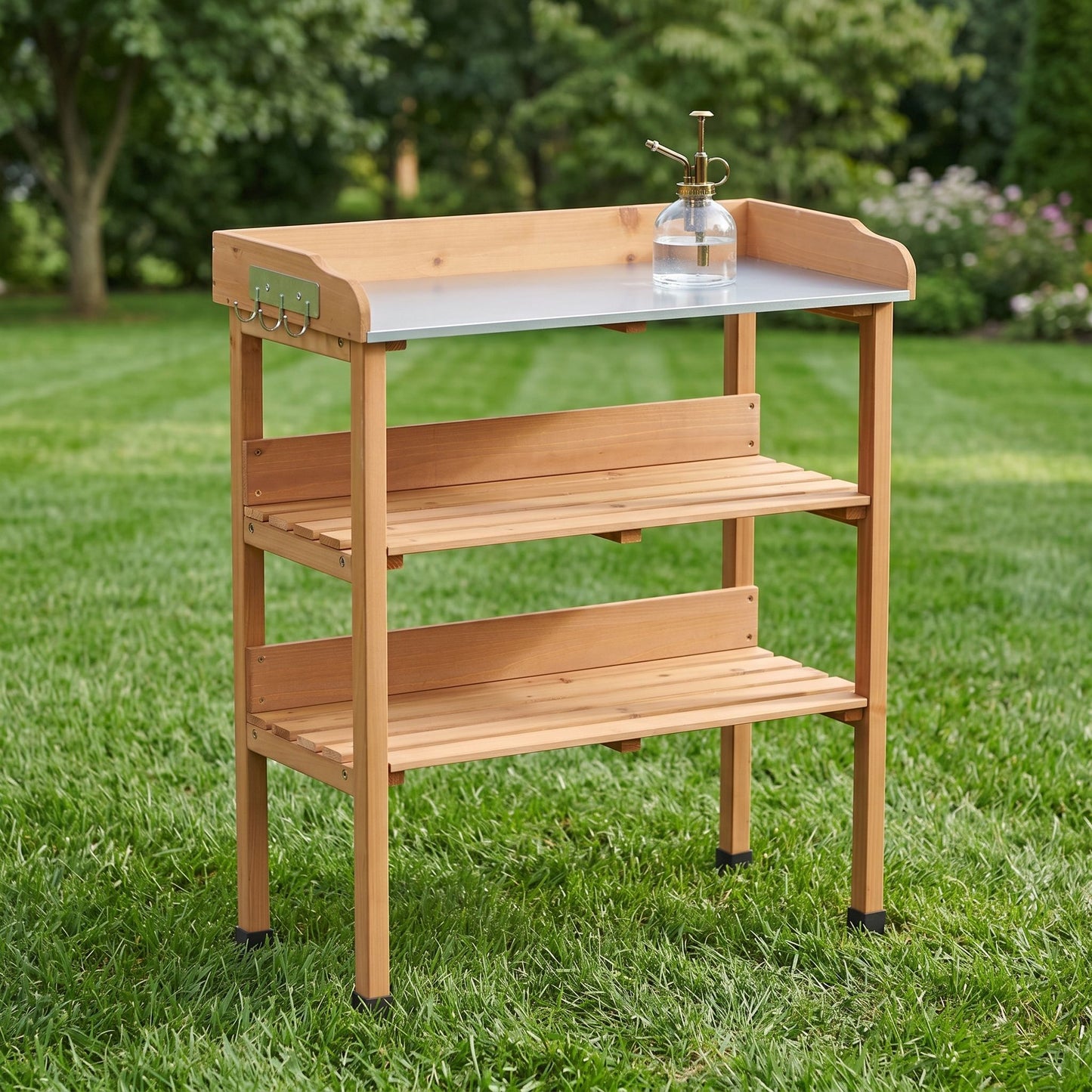 Outdoor Potting Table, 3 Tier Workbench