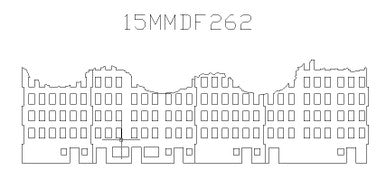 Ruined City Building, 7" x 3" (MDF) - 15MMDF262-2