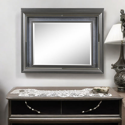 Sawyer Metallic Mirror With LED - Gray