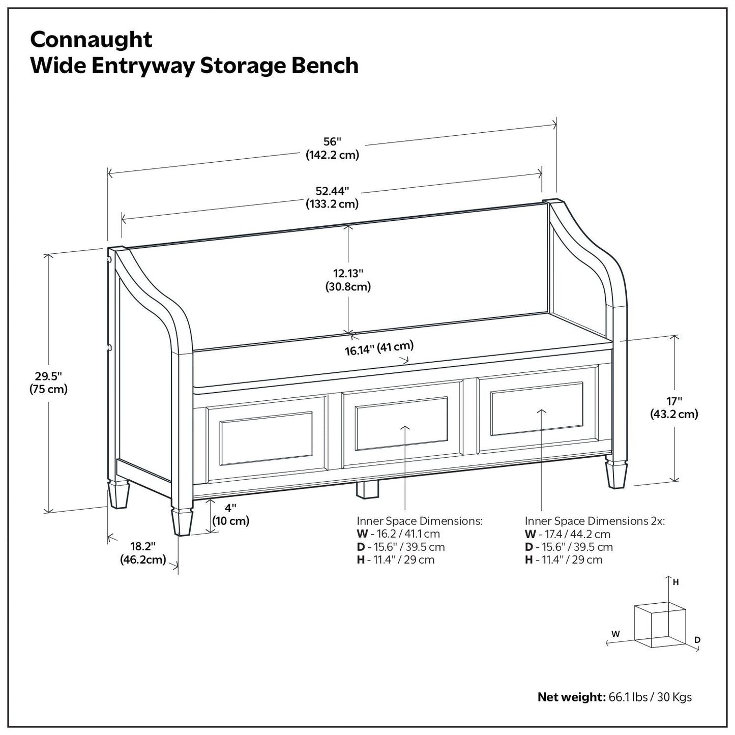 Connaught - Storage Bench