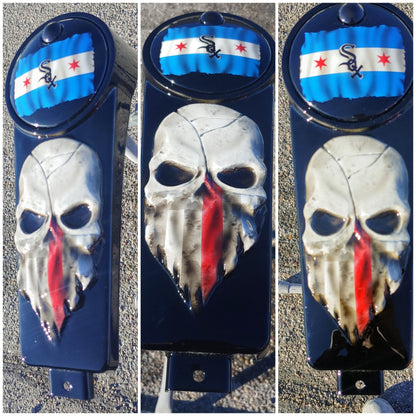 3D skull flag console