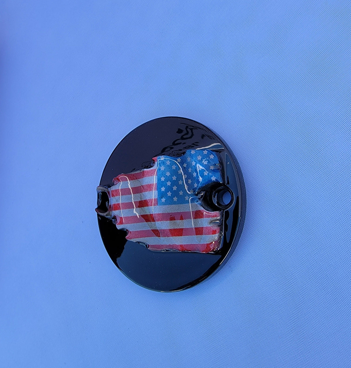 Harley Davidson tattered and worn American flag set