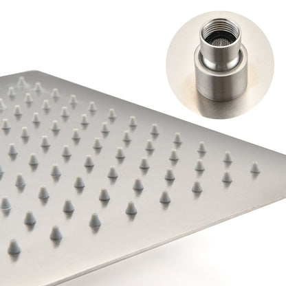 Ceiling Mounted Shower System Combo Set with Handheld and 16" Shower Head