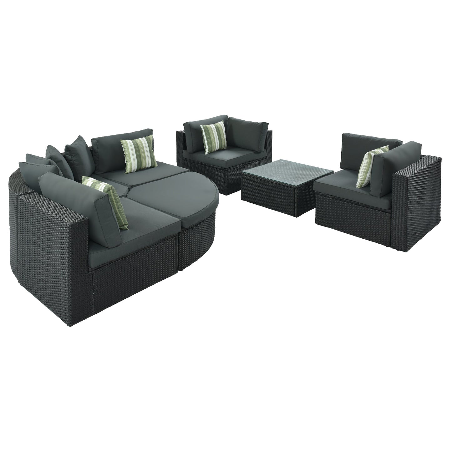 GO 7-Piece Outdoor Wicker Sofa Set