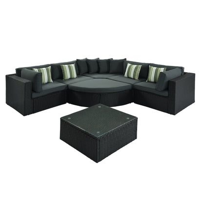 GO 7-Piece Outdoor Wicker Sofa Set