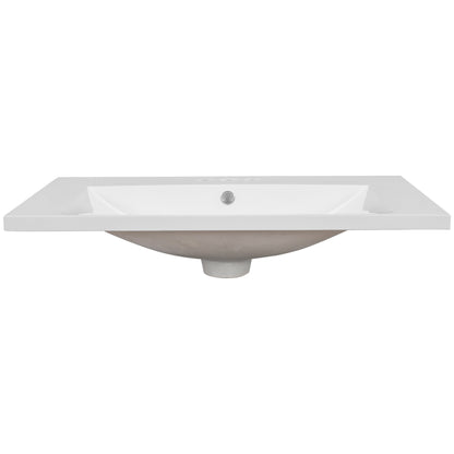 30" Single Bathroom Vanity Top with Undermount Ceramic Sink
