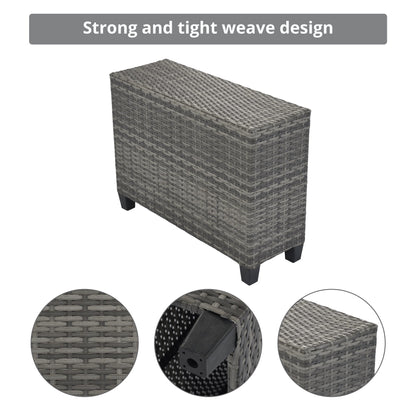 8-Pieces Outdoor Wicker Round Sofa Set