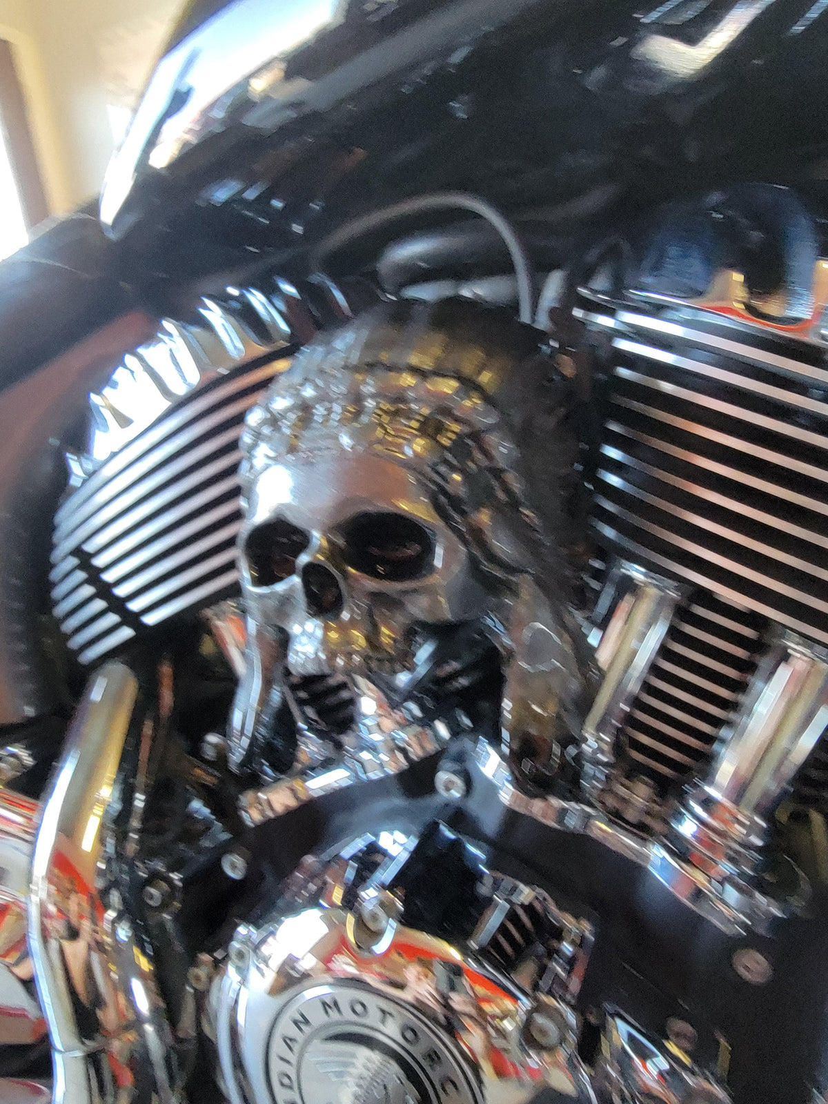 Color match Indian skull warbonnet Horn cover