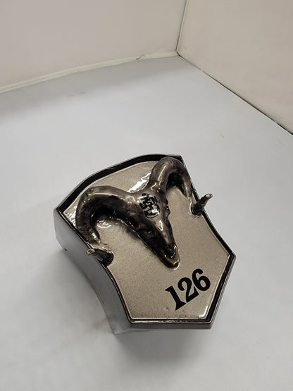Indian ram skull horn cover