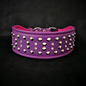"Crystal" 2.8 inch wide soft leather collar