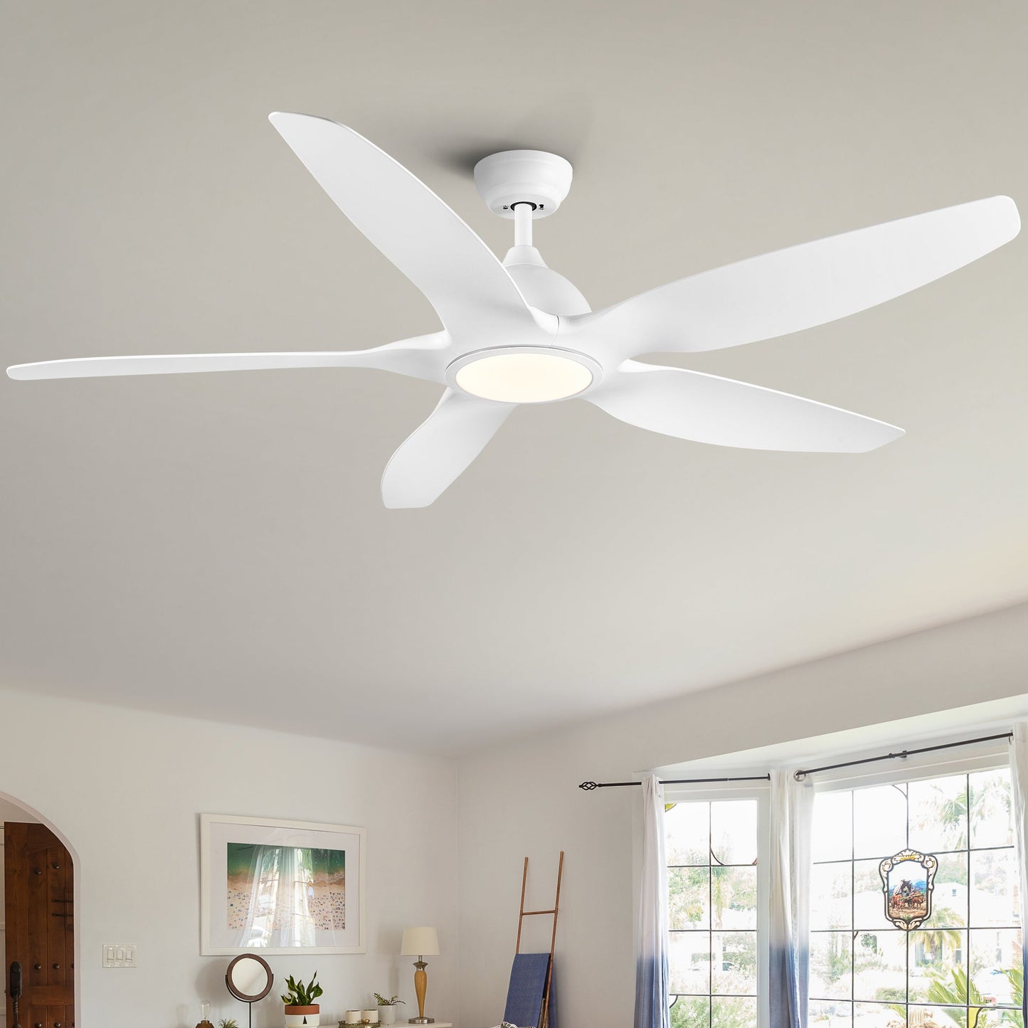 Modern 60-Inch Integrated LED Ceiling Fan Lighting