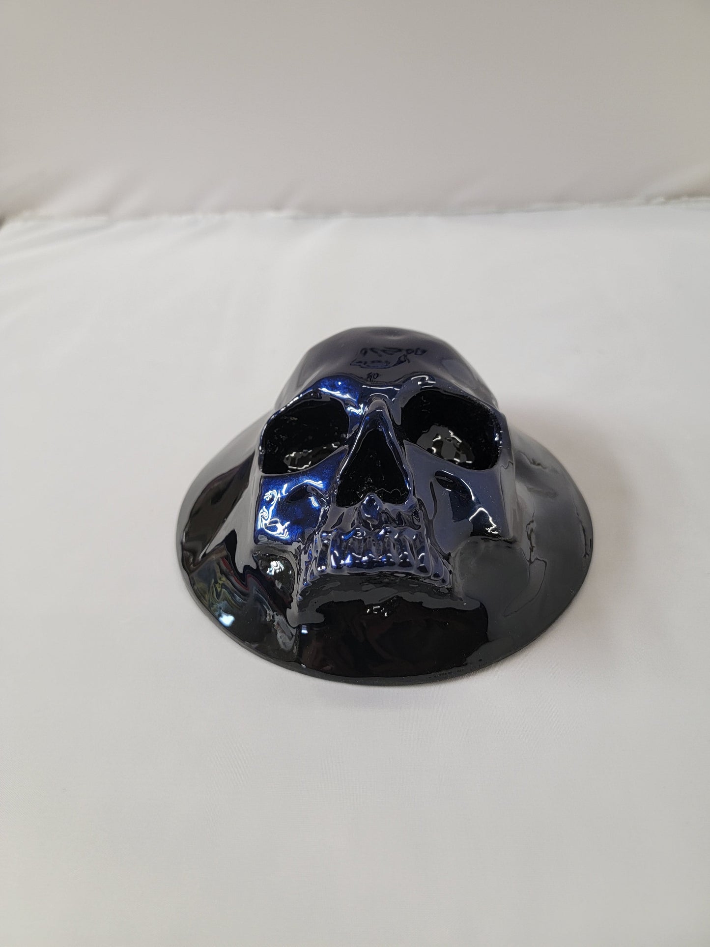 Ancient skull stretching through Honda Fury 14-21 derby cover