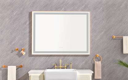 48"x36" LED Lighted Bathroom Wall Mounted Mirror