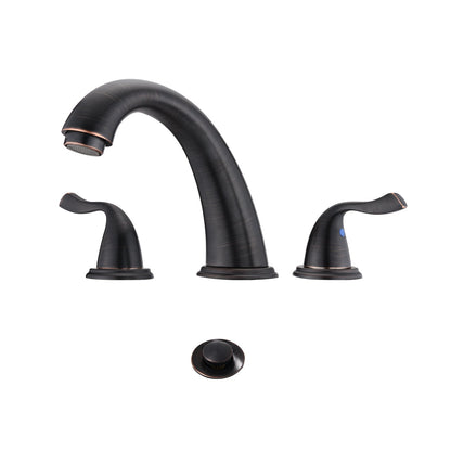 8-Inch 3-Hole 2-Handle Bathroom Sink Faucet, Oil Rubbed Bronze