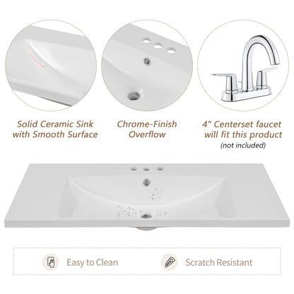 36" Bathroom Vanity With Sink Combo