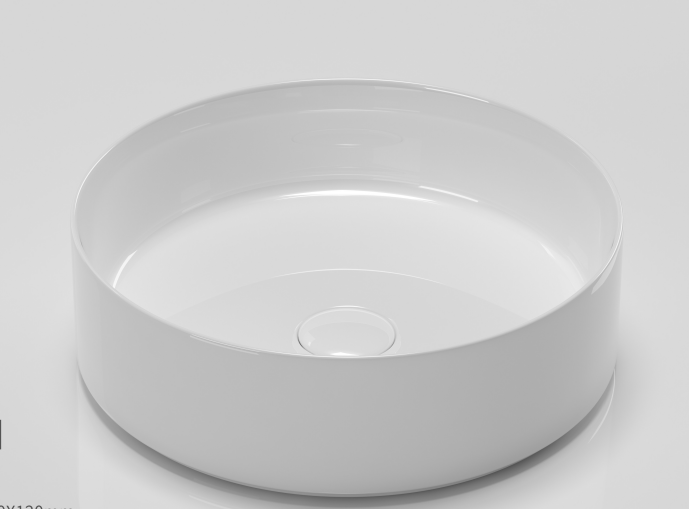 Ceramic Round Above Counter Bathroom Vessel Sink