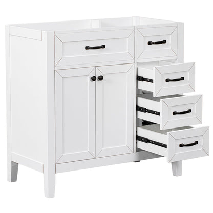 36" Bathroom Vanity Without Sink - Cabinet Base Only