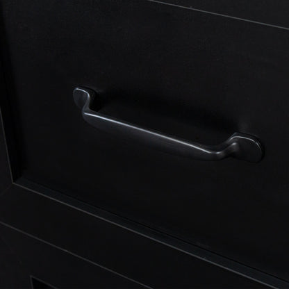 Home Office Computer Desk with Hutch, Antiqued Black