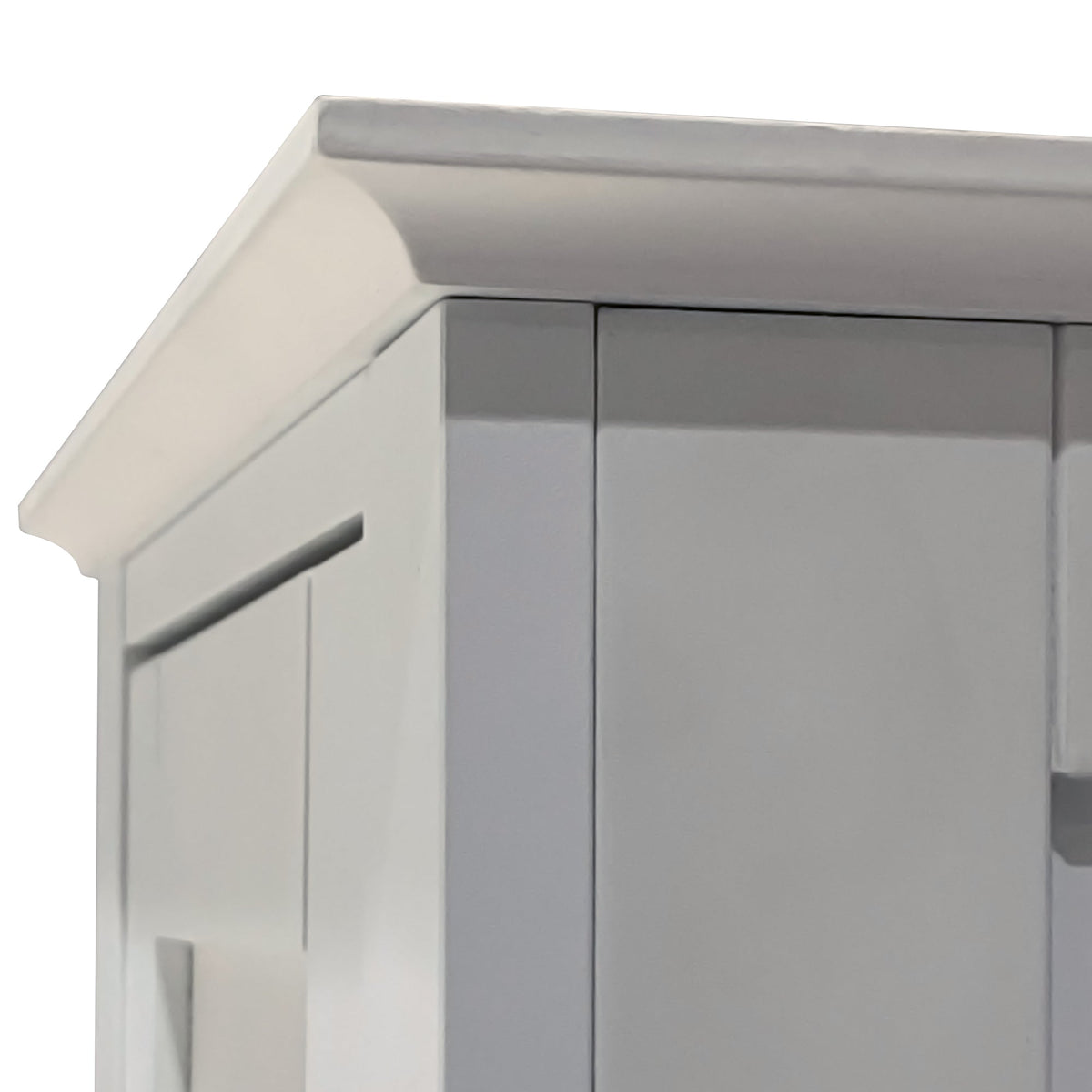 Tall Narrow Tower Freestanding Cabinet with 2 Shutter Doors