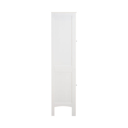Tall Narrow Tower Freestanding Cabinet with 2 Shutter Doors