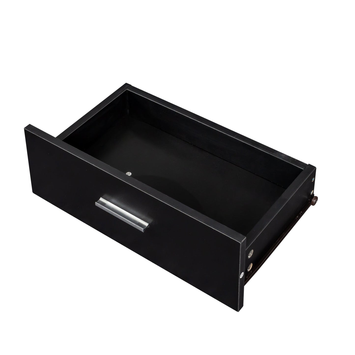 Black Modern Simple Hair Desk with Multi-Layer Storage