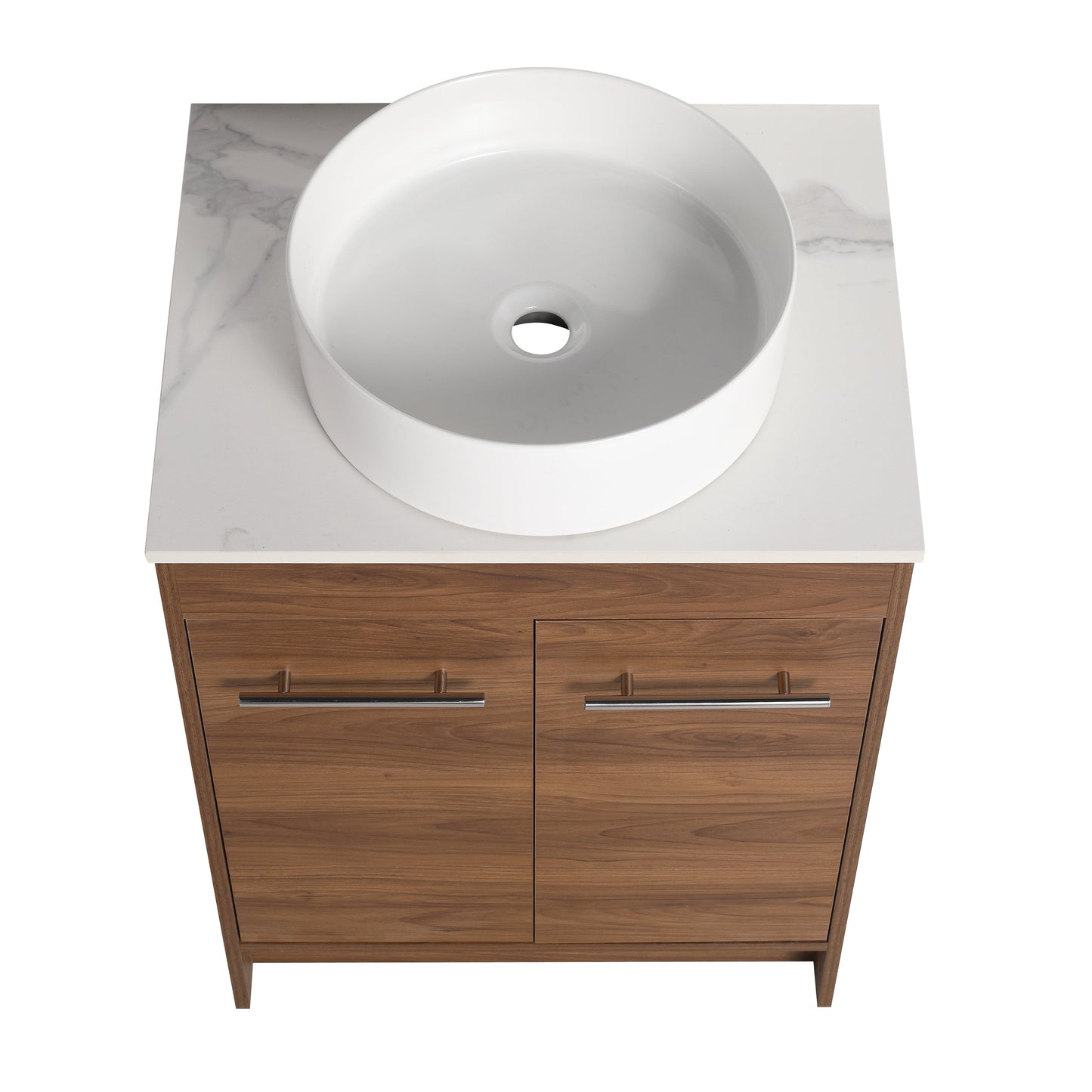 Ceramic Round Above Counter Bathroom Vessel Sink