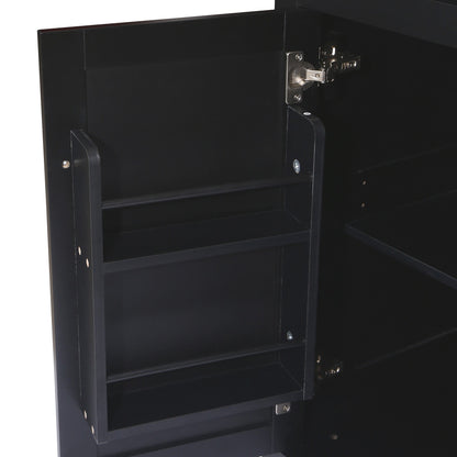 Rubber Wood Drop-Leaf Kitchen Cart with Storage
