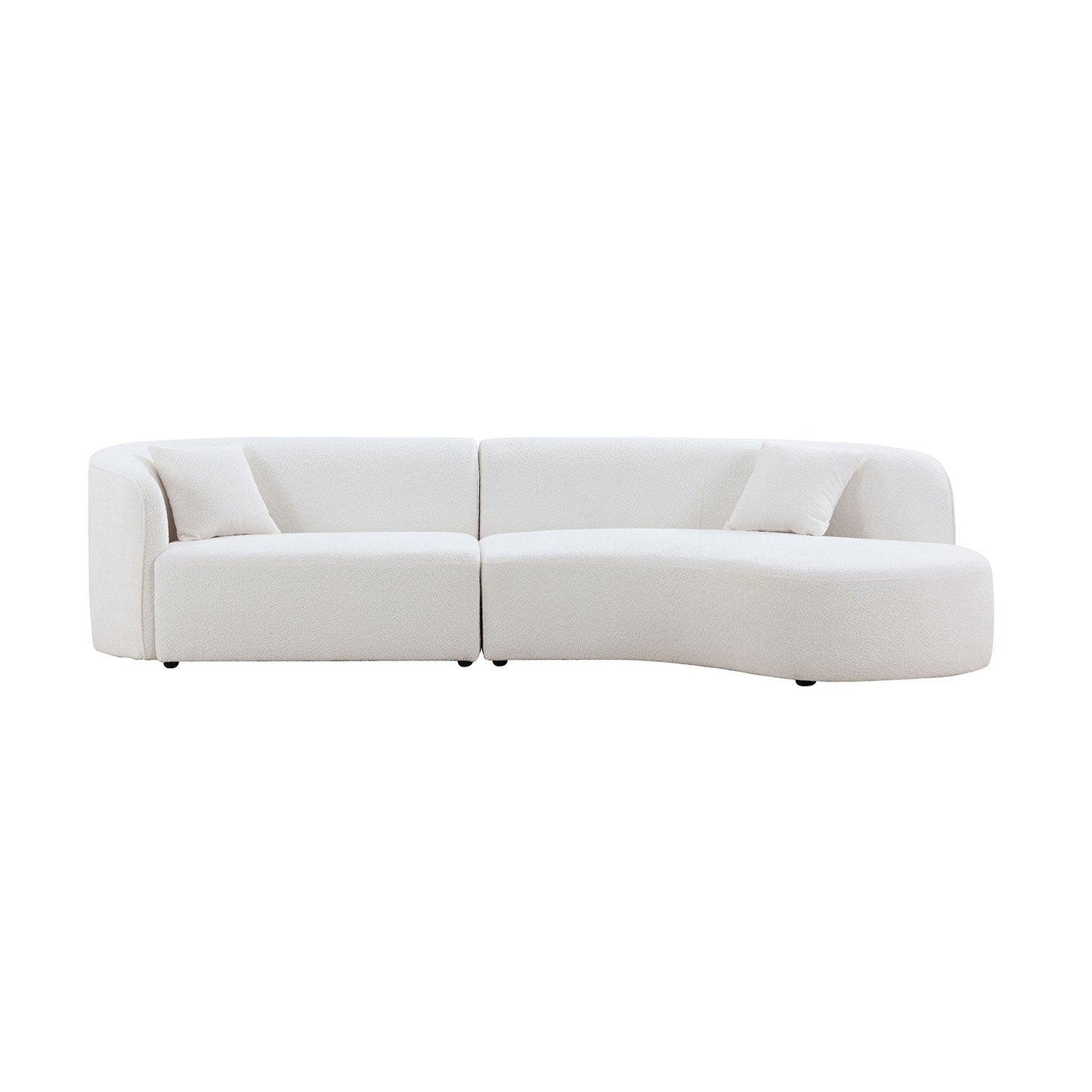 Luxury Modern Style Living Room Upholstery Curved Sofa Set