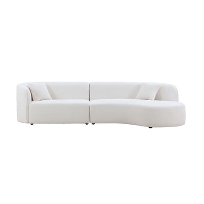 Luxury Modern Style Living Room Upholstery Curved Sofa Set