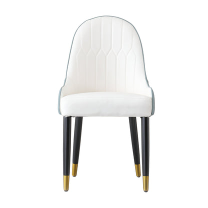 Modern Dining Chairs Set of 2 in Faux Leather