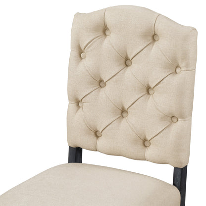 TREXM Retro Style Dining Chair Set with 4 Upholstered Chairs