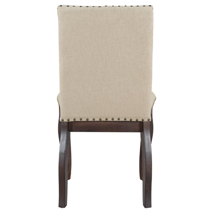 TREXM Set of 2 Dining Chairs with Nailhead (Espresso)