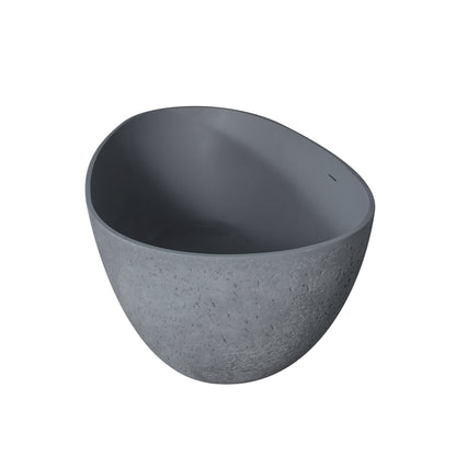 65 Inch Freestanding Solid Surface Soaking Bathtub