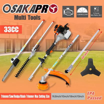 10 in 1 Multi-Functional Trimming Tool with 33CC 2-Cycle Engine