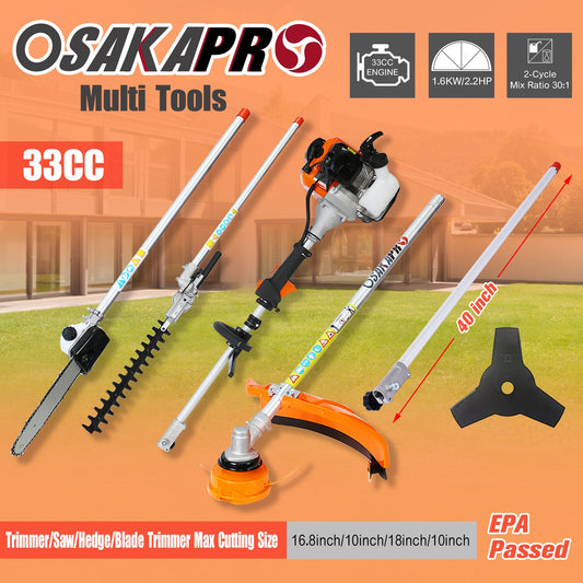 10 in 1 Multi-Functional Trimming Tool with 33CC 2-Cycle Engine