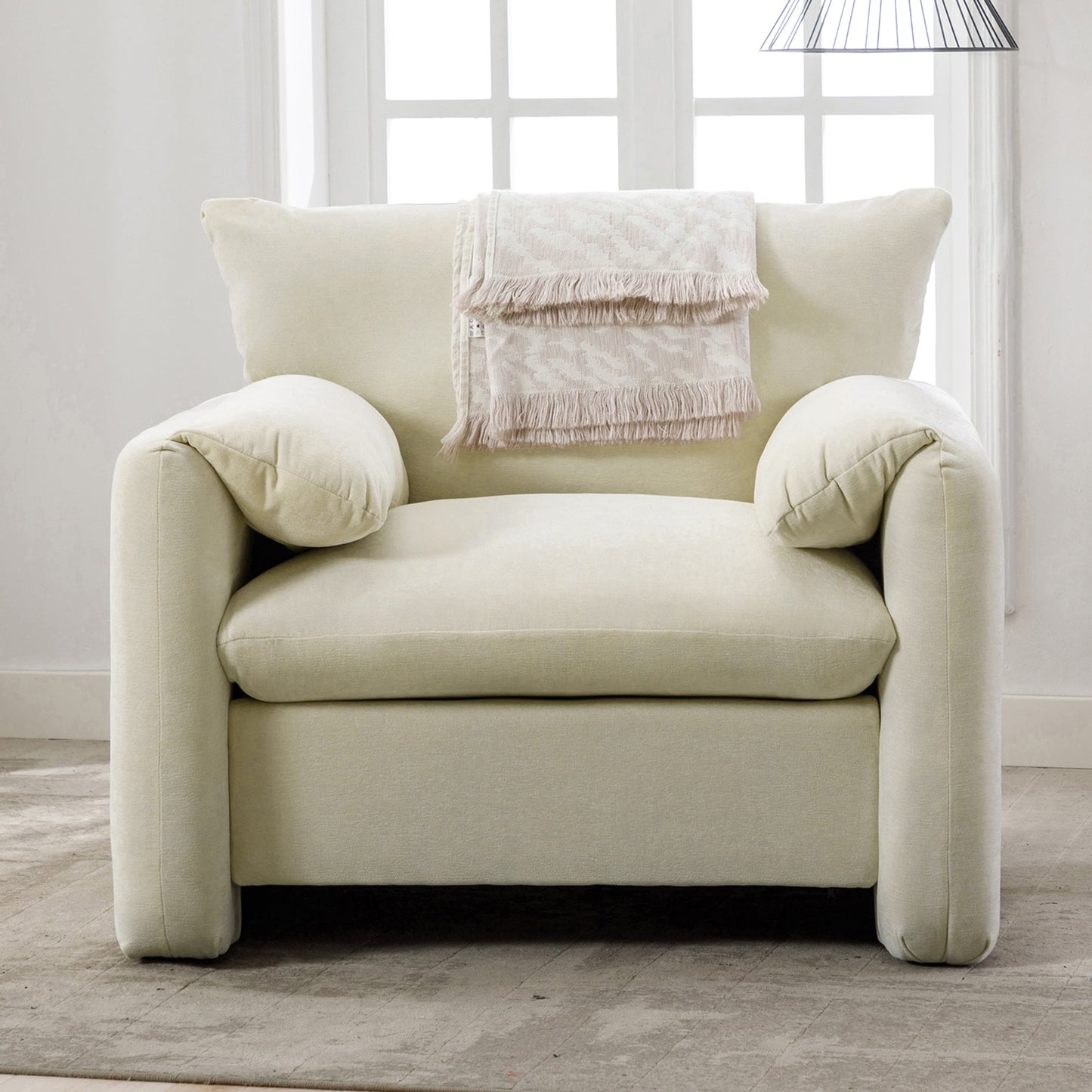 Modern Style Chenille Oversized Armchair Accent Chair