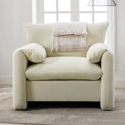 Modern Style Chenille Oversized Armchair Accent Chair