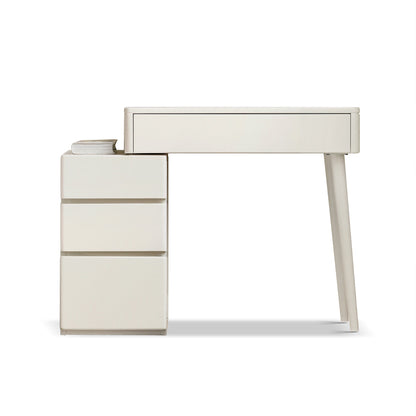 Solid Liriodendron Wood Dresser Table with Stool