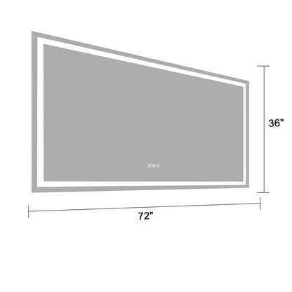 72"×36" LED Mirror Light Bathroom